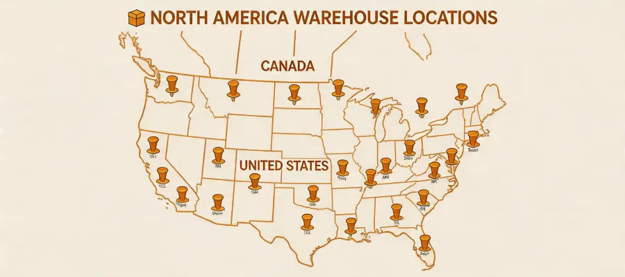 Georgia-Pacific North American distribution network map