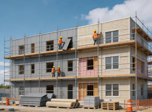 Commercial construction with Georgia-Pacific panels